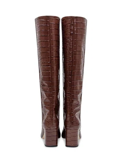 Paris Texas 100mm Crocodile-effect Leather Knee-high Boots