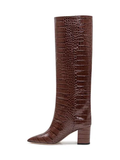 Paris Texas 100mm Crocodile-effect Leather Knee-high Boots