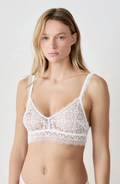 Etam Souffle Wireless Longline Bra In White