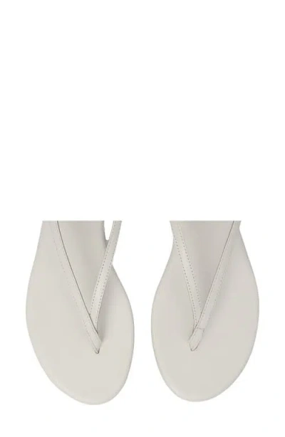 Mango Leather Strap Sandal In White