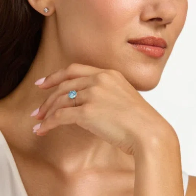 Bliss Diamond 1 1/2ct Blue Diamond Solitaire Engagement Ring 14k Gold