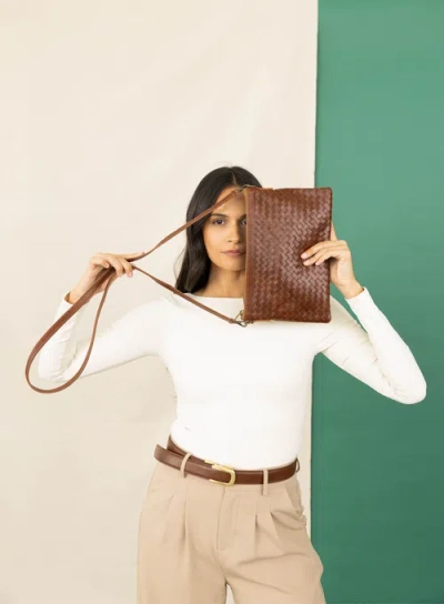 Deux Mains Woven Crossbody Bag