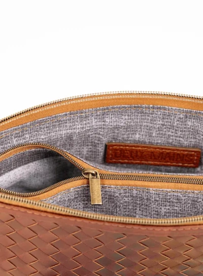 Deux Mains Woven Crossbody Bag