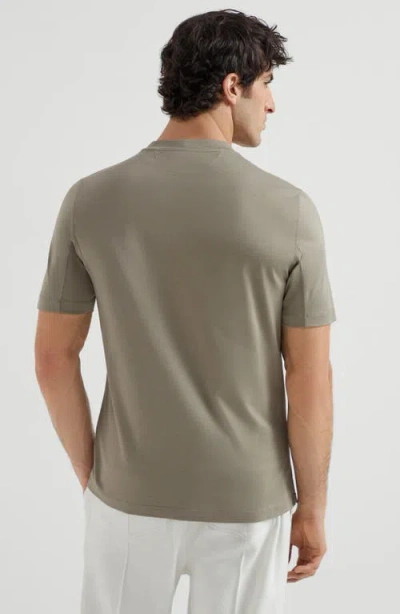 Brunello Cucinelli Jersey T-shirt With Logo In Green