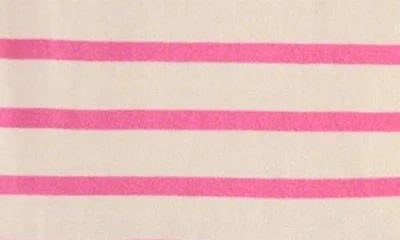 Mini Boden Kids' Posie Stripe Appliqué Cotton Dress In Pink