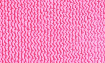 Hunza G High-cut Leg Scoop Back Swimsuit In Textured Fabric In Pink