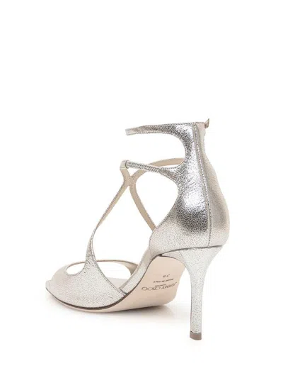 Jimmy Choo Metallic Finish Strappy High-heeled Sandals