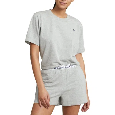 Polo Ralph Lauren Terry Short Sleeve Shorty Set In Gray