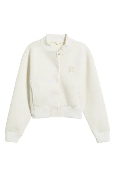 Brooklyn Industries Cotton Bomber Jacket In White