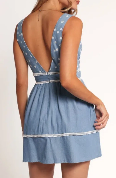 Petal And Pup Petal & Pup Estrella Embroidered Minidress In Blue