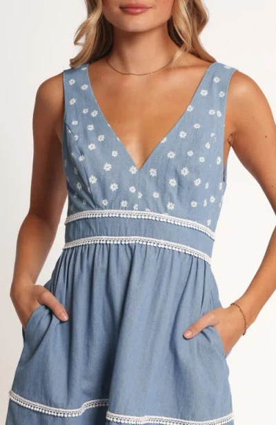 Petal And Pup Petal & Pup Estrella Embroidered Minidress In Blue