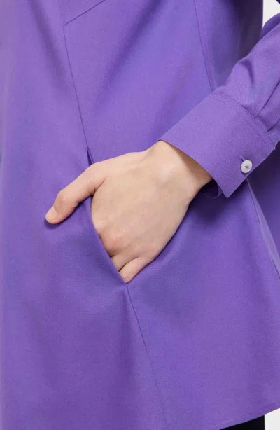 Foxcroft Cici Non-iron Tunic Blouse In Purple