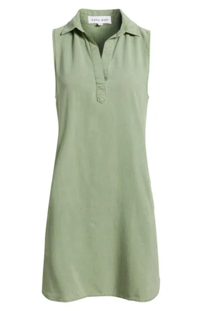 Bella Dahl Sleeveless A-line Minidress In Green