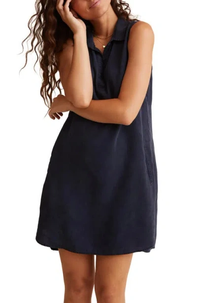 Bella Dahl Sleeveless A-line Minidress In Blue
