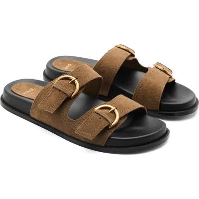 Mango Double-buckle Slide Sandal