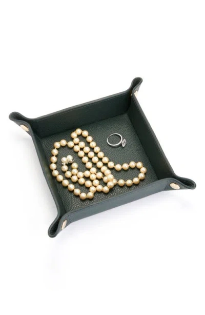 Royce New York Catchall Leather Valet Tray