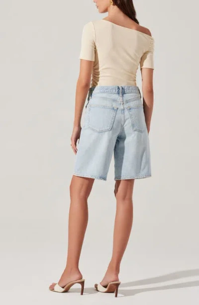 Astr The Label Saylah One-shoulder Stretch Cotton Top