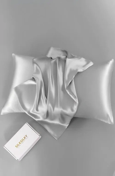 Silksilky Set Of 2pcs-22momme Mulberry Silk Hidden Zipper Pillowcase
