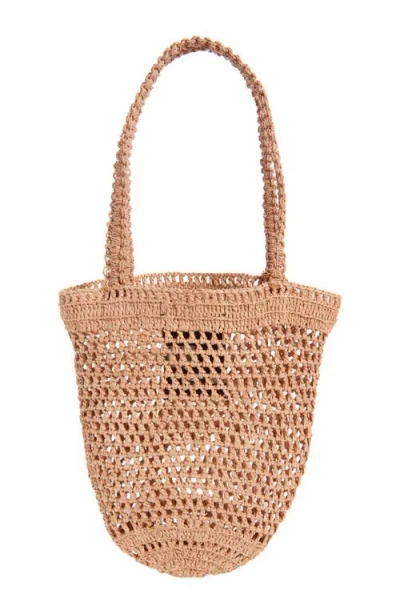 Chloé Small Summer Banana Crocheted Raffia Tote
