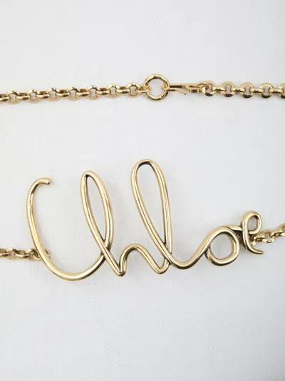 Chloé Iconic Logo Lettering Chain Belt