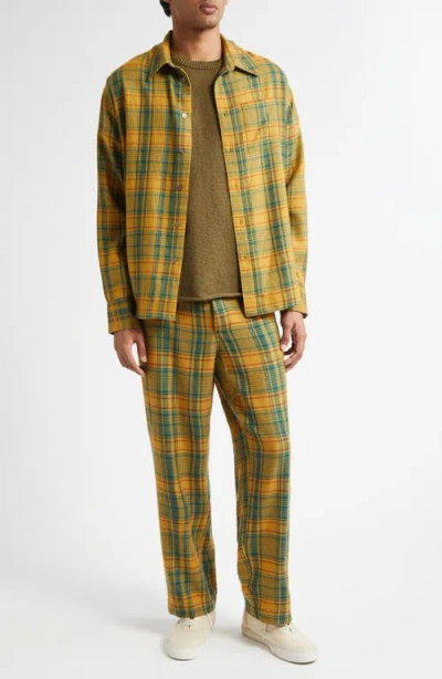 The Elder Statesman Plaid Pashmina Big Cashmere & Wool Button-up Shirt In Multi