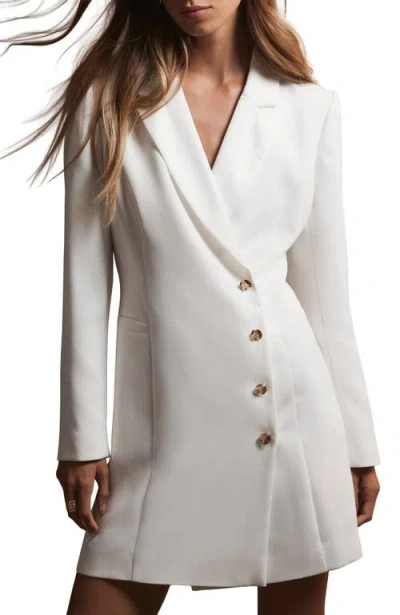 Mint Velvet Blazer Mini Dress In White
