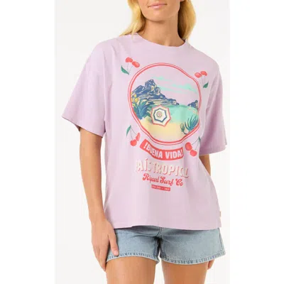 Rip Curl Cove Heritage Graphic T-shirt In Purple
