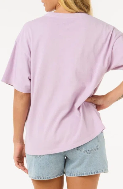 Rip Curl Cove Heritage Graphic T-shirt In Purple