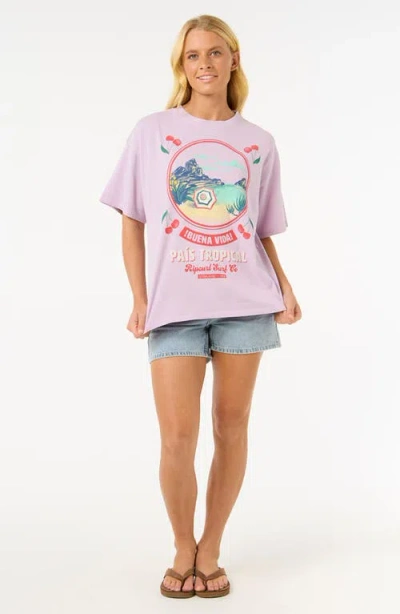 Rip Curl Cove Heritage Graphic T-shirt In Purple