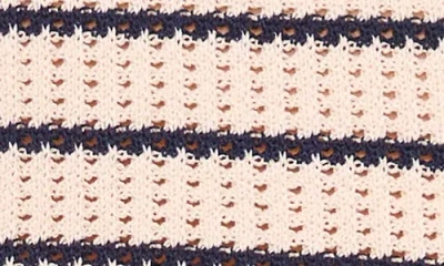 Cece Stripe Polo Sweater In Neutral