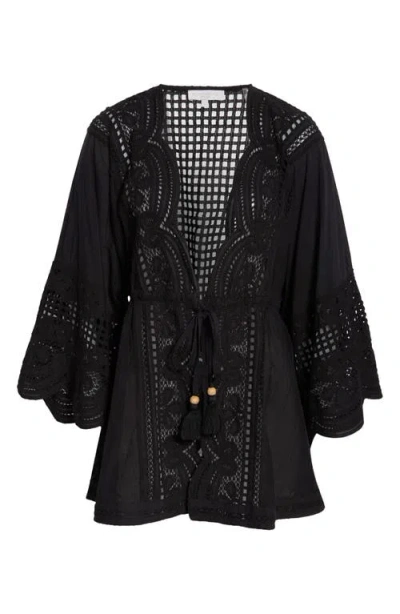 Ramy Brook Leilanni Embroidered Cover-up Dress In Black