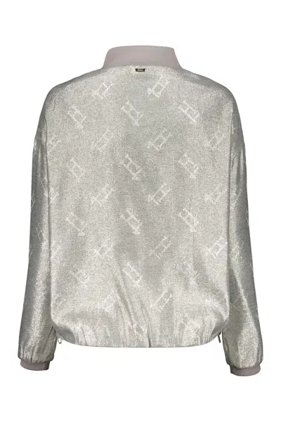 Herno Bomber Jacket With Zip Closure In White