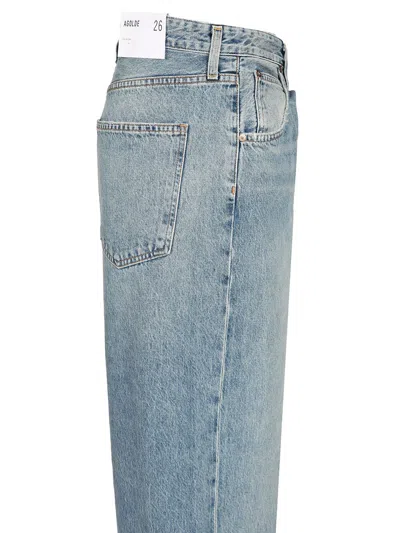 Agolde Wide-leg Jeans With Belt Loops And Five-pocket Style