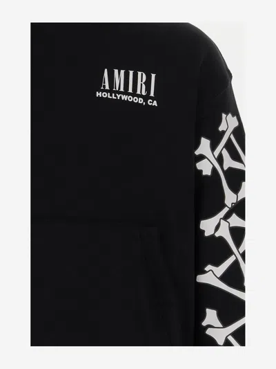 Amiri Cotton Sweatshirt With Print And Logo In Black