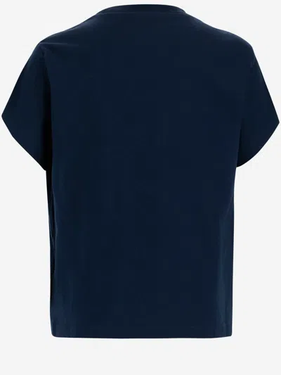 Amiri Cotton T-shirt With Logo Print In Blue