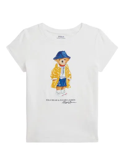 Polo Ralph Lauren Polo Bear Cotton Jersey Tee In White