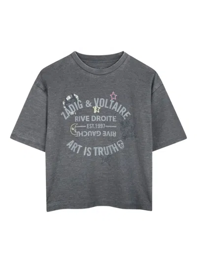 Zadig & Voltaire Logo-print T-shirt In Gray
