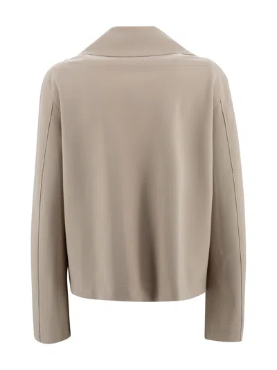 Harris Wharf London Double-breasted Tailored Blazer Adjustable Cuffs In Neutral