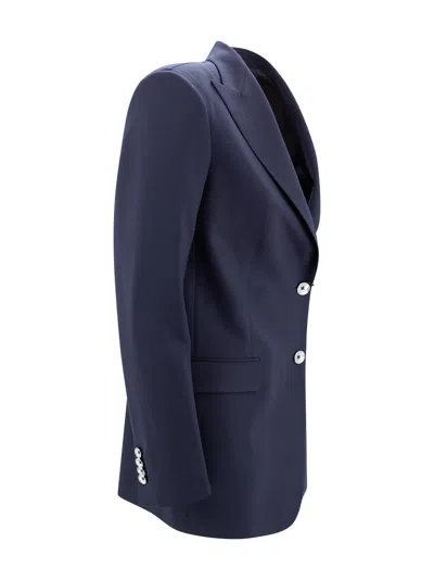 Tagliatore Tailored Single-breasted Blazer Notch Lapel In Blue