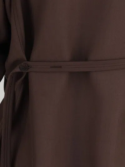 Brunello Cucinelli Embellished Collar Shirt In Brown