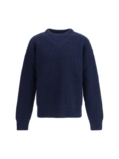 Jil Sander Crew-neck Pullover Jumper In Blue