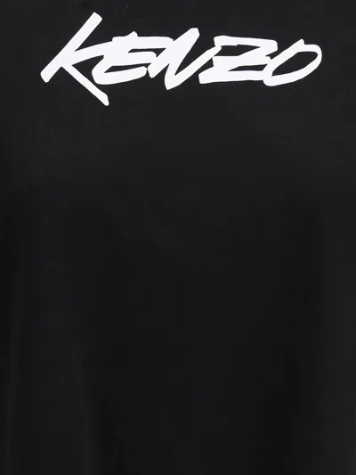 Kenzo Graphic Print Cotton T-shirt For Comfort In Black