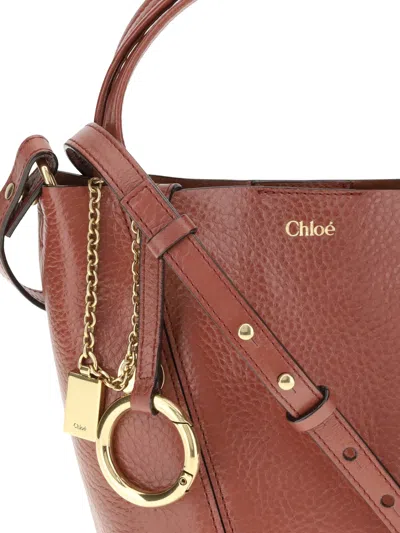 Chloé Grained Leather Shoulder Bag In Brown