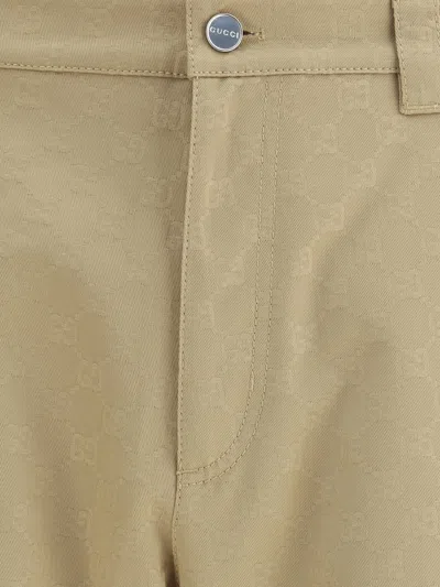 Gucci Wide Leg Cotton Trousers