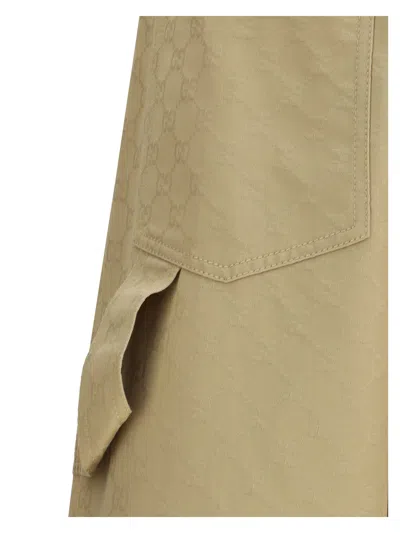 Gucci Wide Leg Cotton Trousers