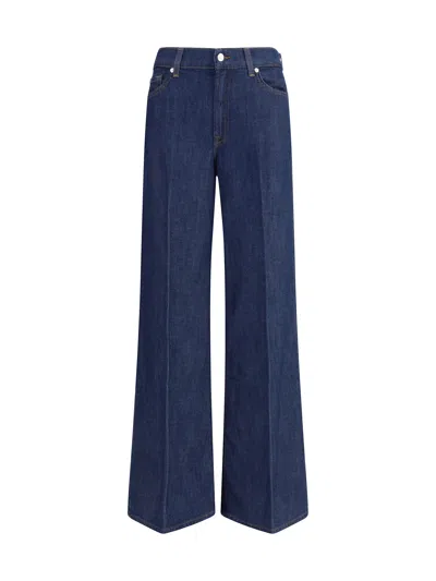 7 For All Mankind High Rise Wide Leg Pants In Halona