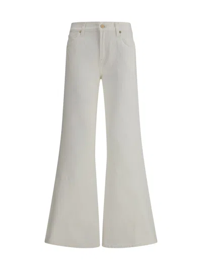 7 For All Mankind Dojo Casablanca Flare Leg Trouser Jean In White