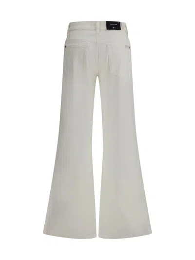 7 For All Mankind Dojo Casablanca Flare Leg Trouser Jean In White