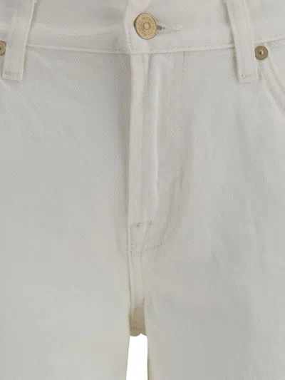 7 For All Mankind Dojo Casablanca Flare Leg Trouser Jean In White