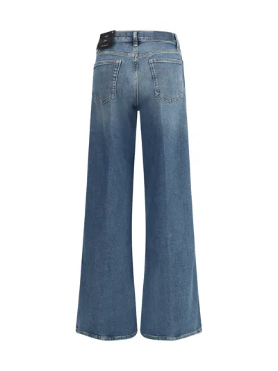 7 For All Mankind Lotta Luxe Wide Leg Jeans In Blue